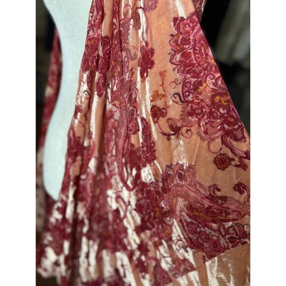 NEW Torrid Velvet Burnout Pink Red Whimsy Goth Fairy Kimono Cardigan Shawl Sheer - Picture 3 of 16